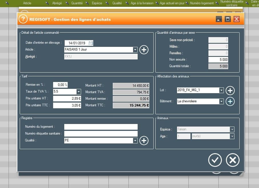 Regisoft Logiciel De Gestion Des Lots En Elevage Avicole Poule Pondeuse Faisan Perdrix Dinde Caille